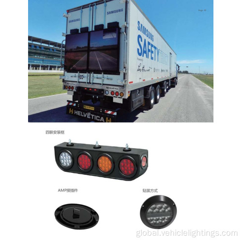 LED round truck tail light reverse/Brake/turning for trailer